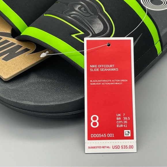 Seattle Seahawks Nike Offcourt Slide Sandals DD0545-001 Mens 8, 10, & 11 NEW - Picture 7 of 13